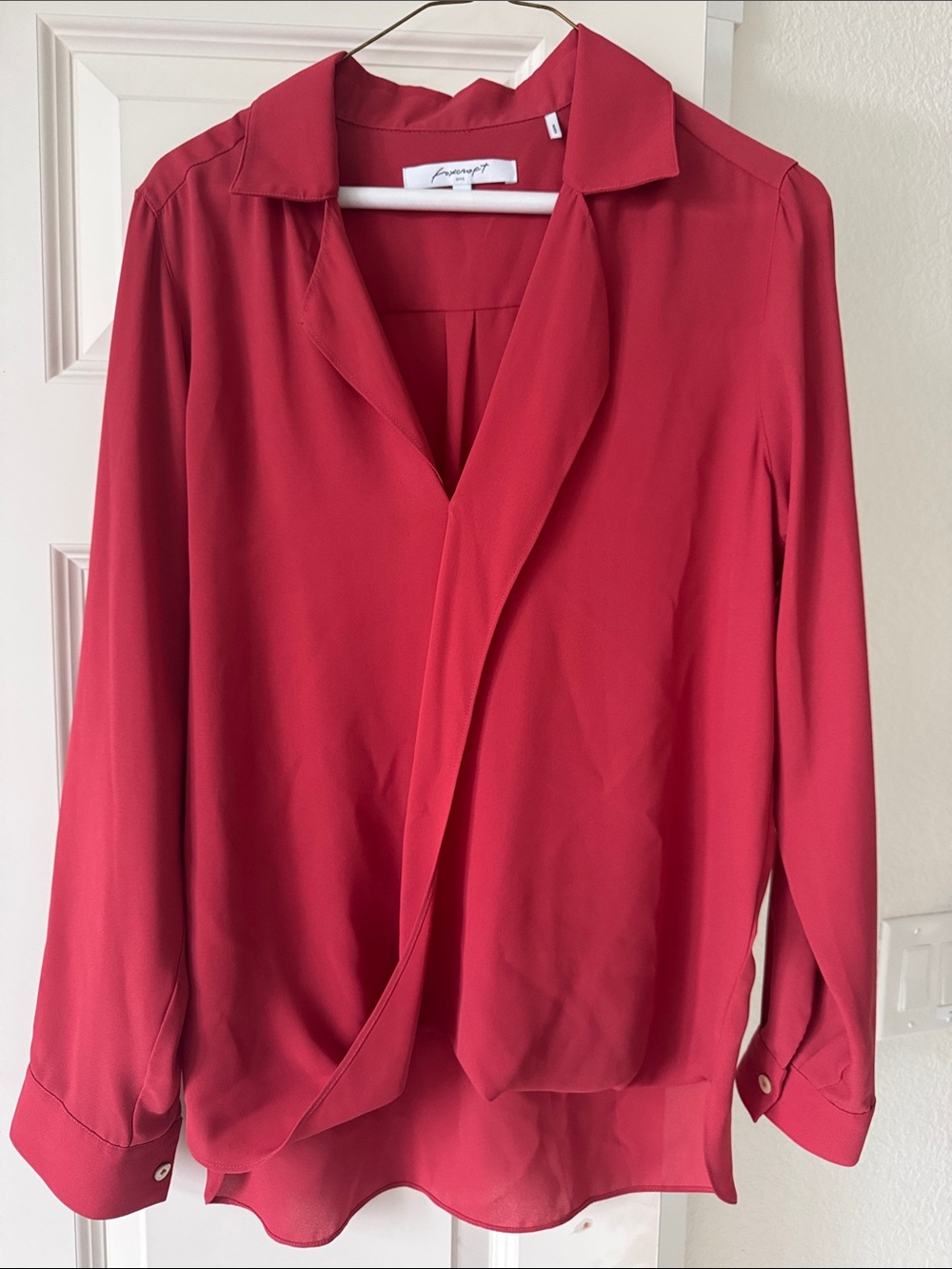 Rose silk Draped Blouse